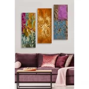 MDF0046 Multicolor Decorative MDF Painting (3 Pieces)