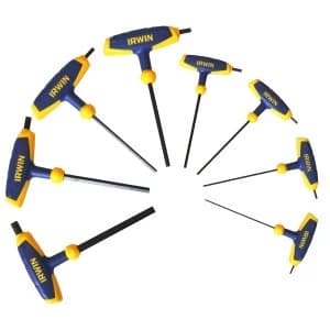 Irwin T Handle Hex Key Set of 8 Metric (2-10mm)