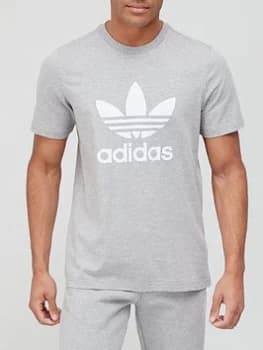 adidas Originals California Trefoil T-Shirt - Grey Heather, Grey Heather Size M Men