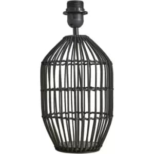 Minisun - Natural Rattan Table Lamp Base - Black