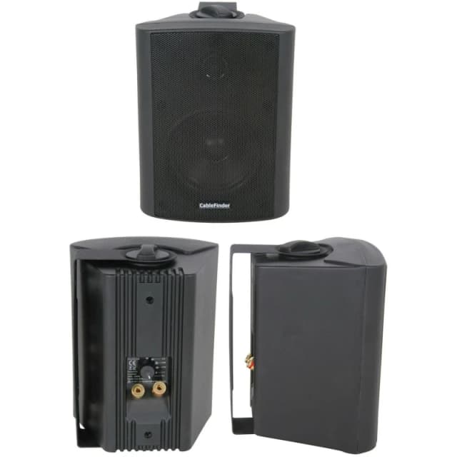 Loops QUALITY 4" 70W Black Background HiFi Speaker *100V & 8ohm* Wall Mount Bookshelf Black unisex