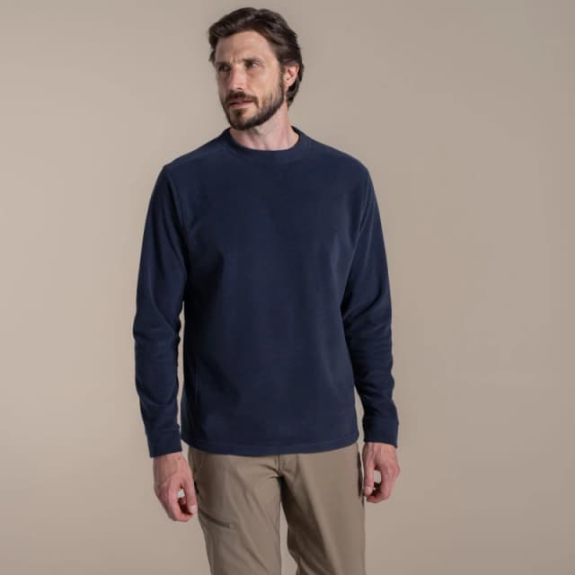Craghoppers Craghoppers Men Corey Crew Neck Insulating Active Fleece in Dark Navy Size: large Dark Navy L Male 5063260131544
