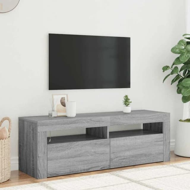 VIDAXL TV Cabinet with LED Lights Grey Sonoma 120x35x40cm Vidaxl 8720286955338