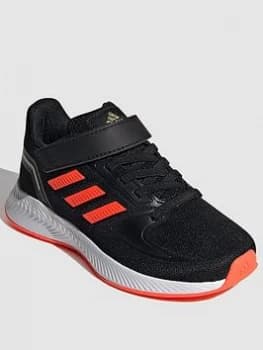 adidas Kids Unisex Runfalcon 2.0 Trainers - Black/Red, Size 10