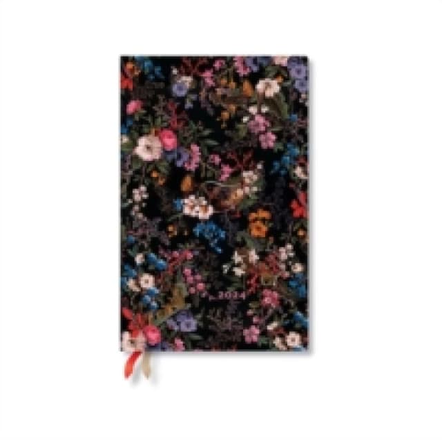 Floralia (William Kilburn) Maxi Vertical 12-month Dayplanner 2024 (Elastic Band Closure) Hardback