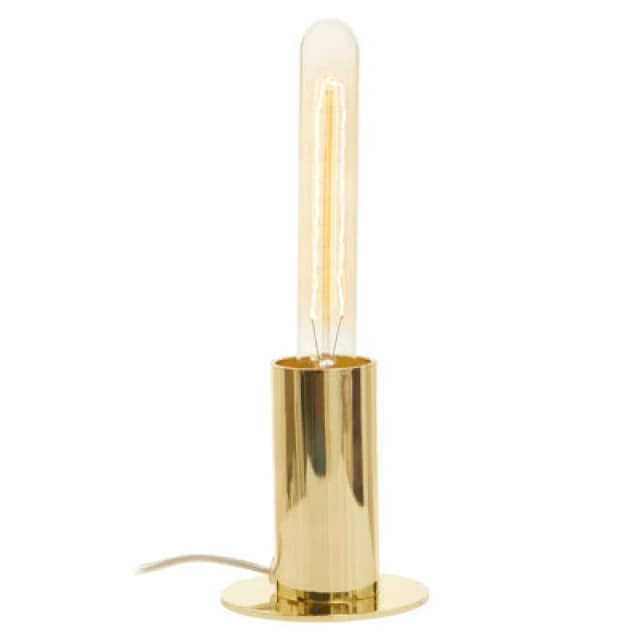 Premier Housewares Premier Housewares - Interiors by Premier Shiny Brass Finish Table Lamp, Easy to Assemble Bedside Table Light, Eco-friendly Lamp fo