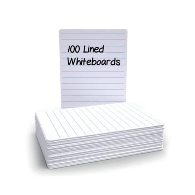 Economy Drywipe Boards 500 Micron Lined Portrait A4 (Pack of 100) WBL100