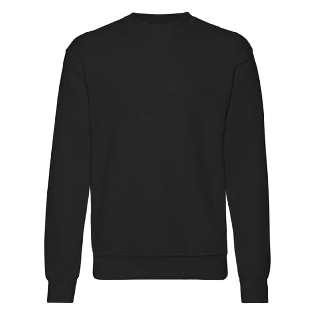 Fruit Of The Loom Fruit of the Loom Men Set-In Belcoro Yarn Sweatshirt in Black Size: Small Black S Male 5055747639858