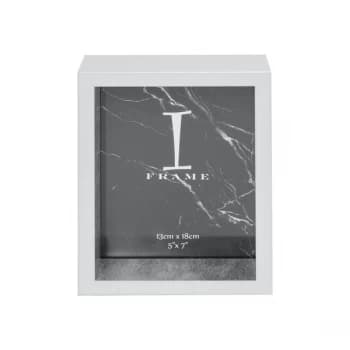 5" x 7" - iFrame Silver & White Box Photo Frame