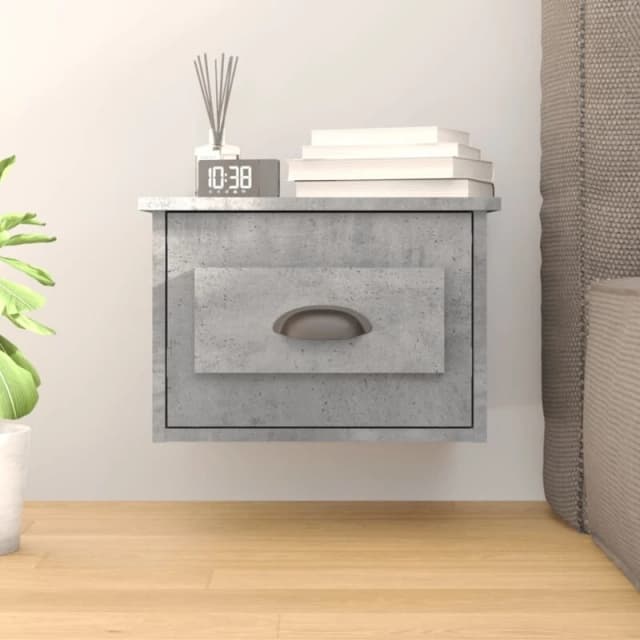 VIDAXL Wall-mounted Bedside Cabinet Concrete Grey 41.5x36x28cm Vidaxl 8720845792749