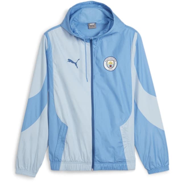Puma Manchester City Pre-Match Woven Jacket Adults - Blue Blue L