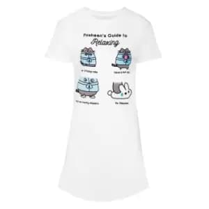Pusheen Womens/Ladies Guide To Relaxing T-Shirt (L) (White)