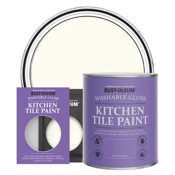 Rust-Oleum Kitchen Tile Paint, Gloss Finish - PORCELAIN - 750ml