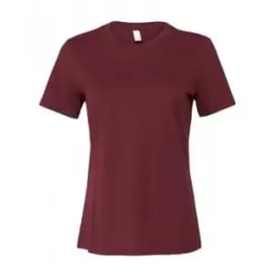 Bella + Canvas Womens/Ladies Relaxed Jersey T-Shirt (L) (Maroon)