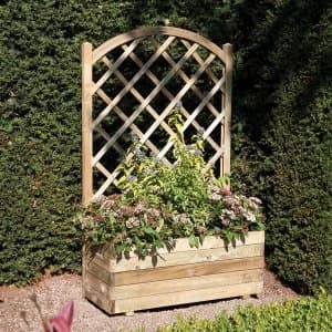 Rowlinson Rectangular Garden Planter with Lattice