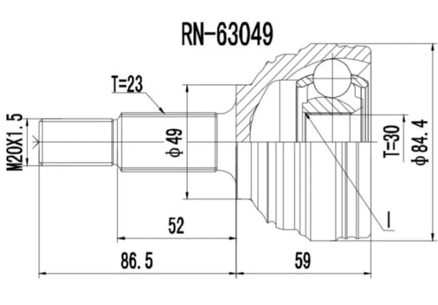 PROCARO 77-RE-400 CV Joint Joint Kit,drive shaft (5)