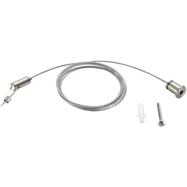 Loops Track Lighting Suspension Kit - 200mm to 3000mm - 25kg Limit - Bright Zinc Multi