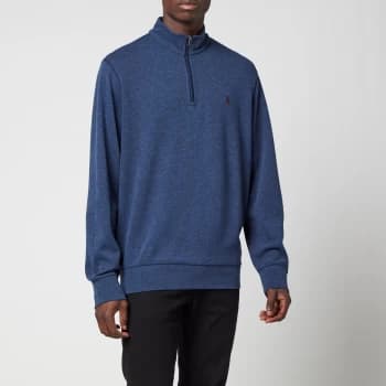 Polo Ralph Lauren Mens Quarter Zip Jumper - Spring Navy Heather - L