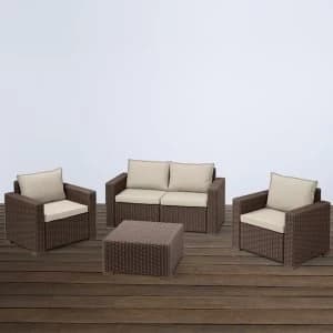 Keter California Rattan Sofa Set - Brown