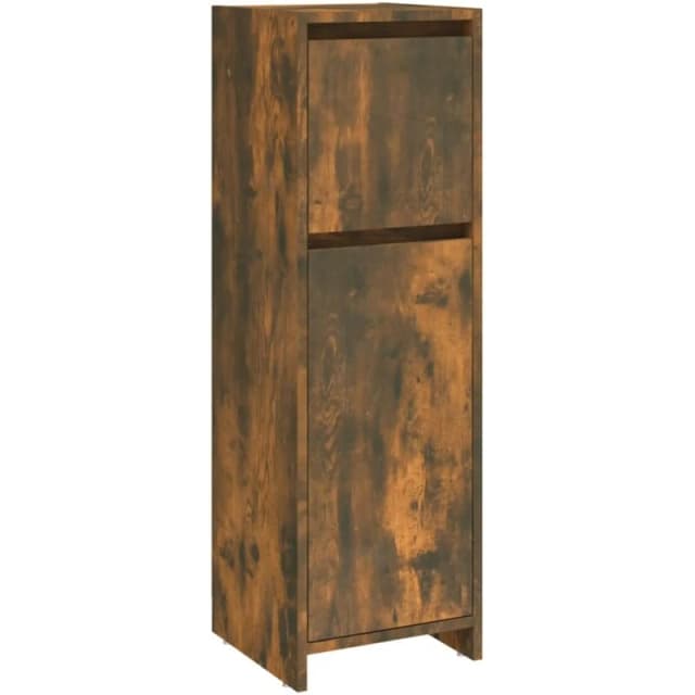 Vidaxl Bathroom Cabinet Smoked Oak 30X30X95cm Engineered Wood, Brown 815552