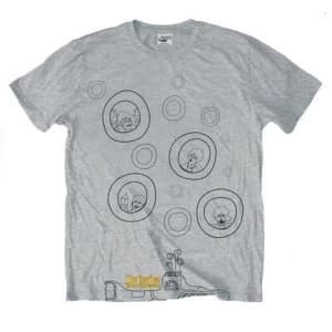 The Beatles - Bubbles Unisex Small T-Shirt - Grey
