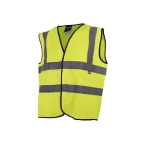 Scan - UC801 Hi-Vis Vest Waistcoat Yellow - l (44in) scahvwl
