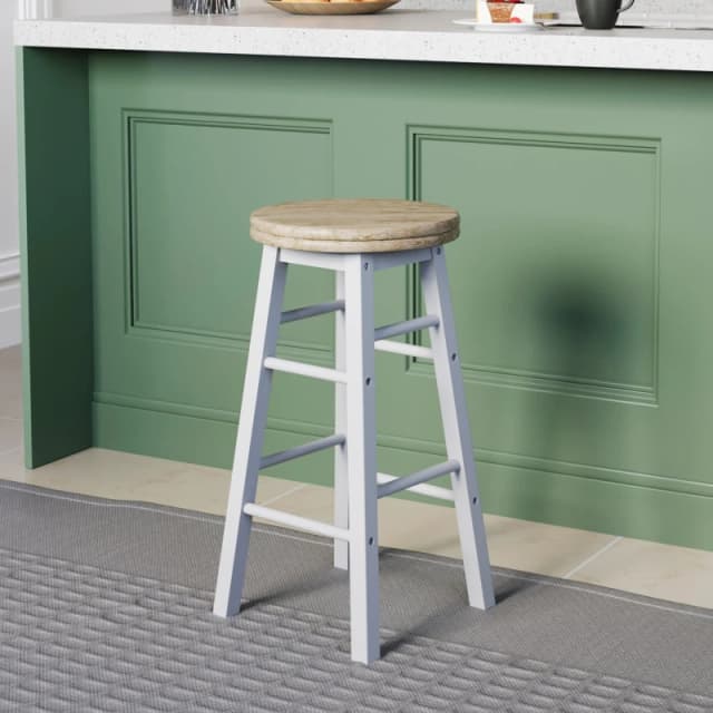 Lassic Chef Vida Wooden Revolving Bar Stool White unisex One Size
