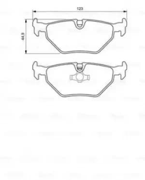 Bosch 0986424667 BP383 Brake Pad Set Disc Brake Rear Axle