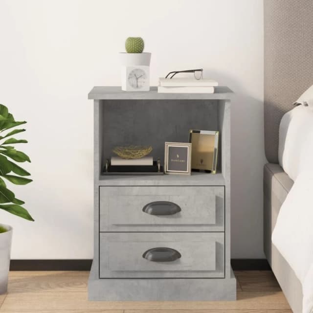 VIDAXL Bedside Cabinet Concrete Grey 43x36x60cm Vidaxl 8720845792268