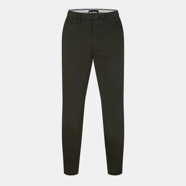 Threadbare 'Castello' Cotton Slim Fit Chino Trousers With Stretch Green