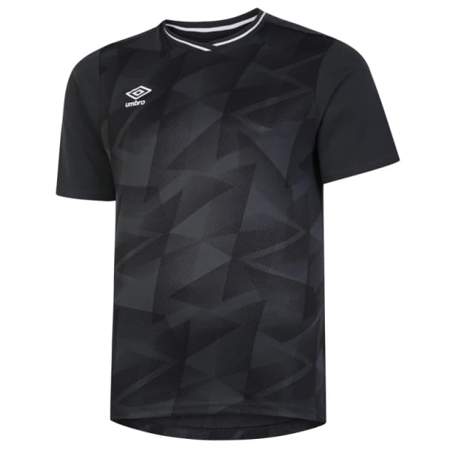 Umbro Triassic Short-Sleeved Jersey in Black Size: 11-12 Years Black Unisex 11-12 Years