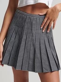 Superdry Vintage Pleated Mini Skirt - Multi, Size 10, Women