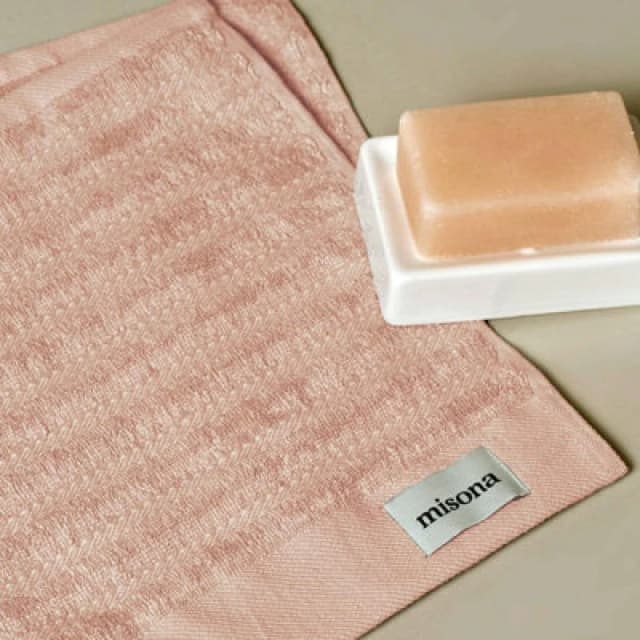 Misona Organic Cotton Face Cloths Pack Of 2 - Blush