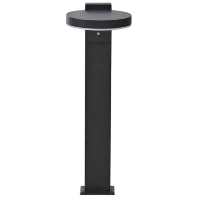Beliani Solar Outdoor LED Bollard Lamp Parkers With Motion Sensor Black