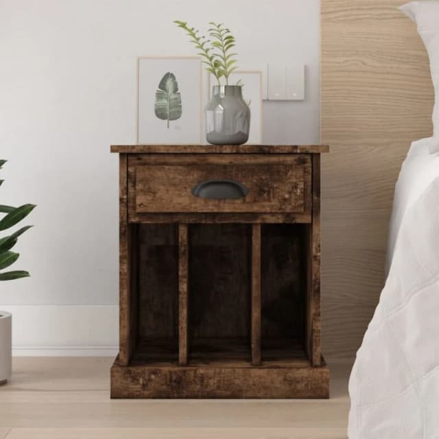 VIDAXL Bedside Cabinet Smoked Oak 43x36x50cm Vidaxl 816354