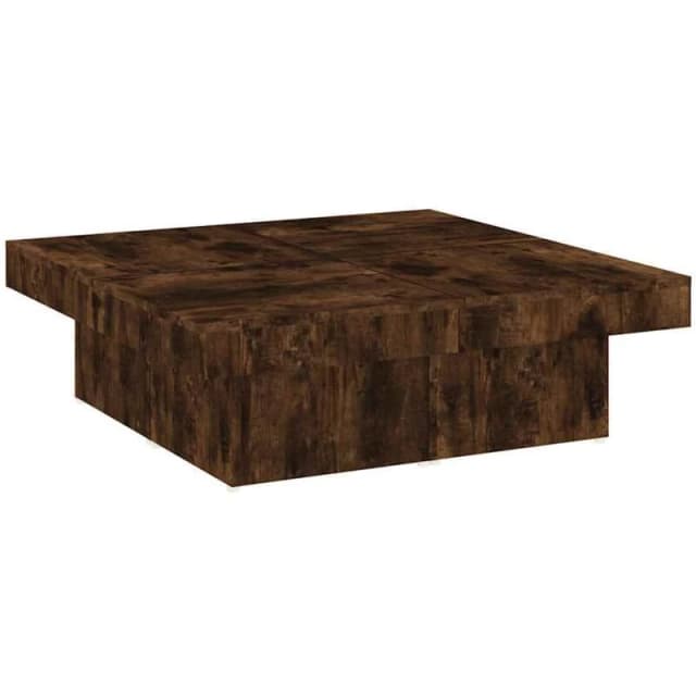 VIDAXL Coffee Table Smoked Oak 90x90x28cm Engineered Wood Vidaxl 826635