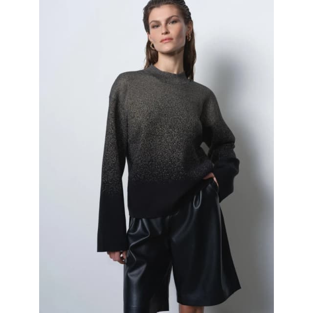 French Connection FC Kady Ombr Knt Ld61 Black female 12 (M)