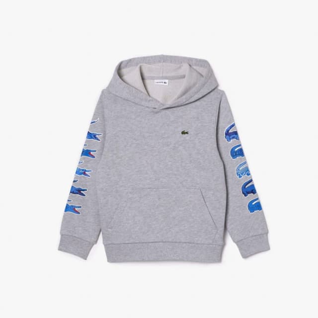 Lacoste Contrast Crocodile Hoodie - Grey Grey 6