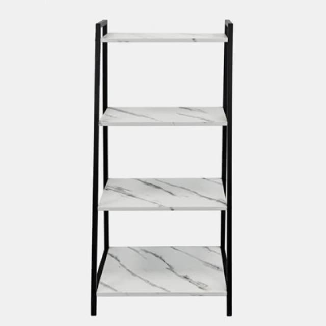 OHS OHS Shelving Unit 4 Tier Living Room Storage Organiser Modern Wire Home Decor Office in White White One Size Unisex 5027434215270