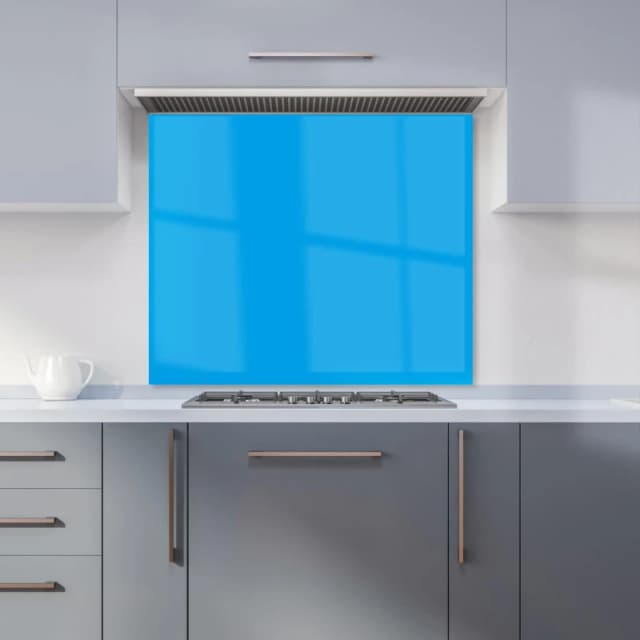 Warren Reed - Designer Electric Blue Kitchen Splashback Size: 600mm x 750mm Blue Unisex 600mm x 750mm