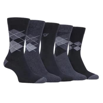 Farah 5 Pack Cotton Socks - Black
