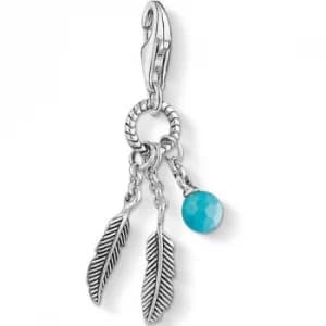Ladies Thomas Sabo Sterling Silver Charm Club Feather Charm