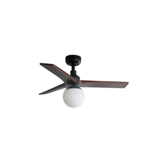 Klim Small Black, Walnut Ceiling Fan DC E27 6 Speed