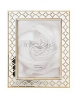 Lattice Cut Metal Photo Frame 5"X 7"
