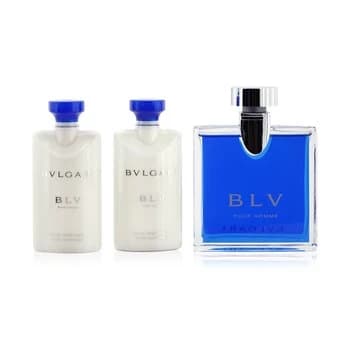 Bvlgari BLV Pour Homme Gift Set 100ml Eau de Toilette + 2 x 75ml Aftershave Balm + Toiletry Bag