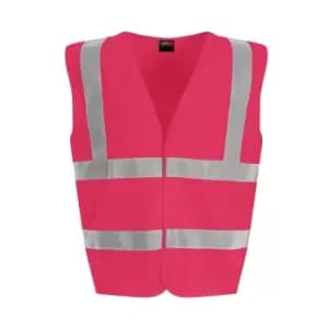 PRO RTX High Visibility Childrens/Kids Waistcoat (L) (Pink)