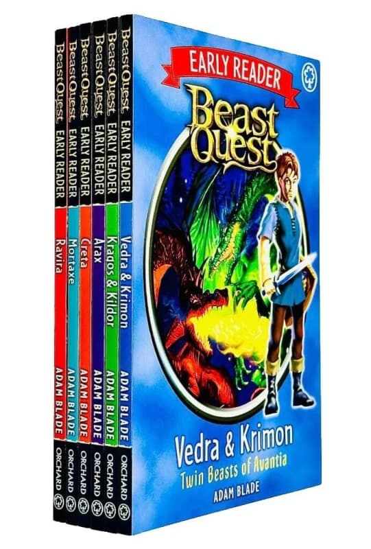 Beast Quest Early Reader 6 Book Set Adam Blade Ravira Mortaxe Creta For Young Readers Adam Blade Books