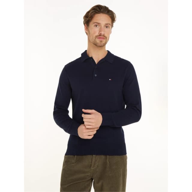 Cotton/Cashmere Polo Jumper