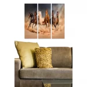 MDF314785565 Multicolor Decorative MDF Painting (3 Pieces)