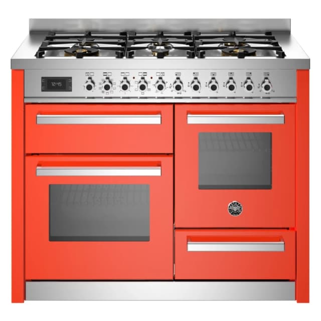 Bertazzoni PRO116L3EART 110cm Professional XG Dual Fuel Range Cooker - Orange PRO116L3EART